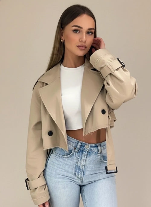 Inès Cropped Trench